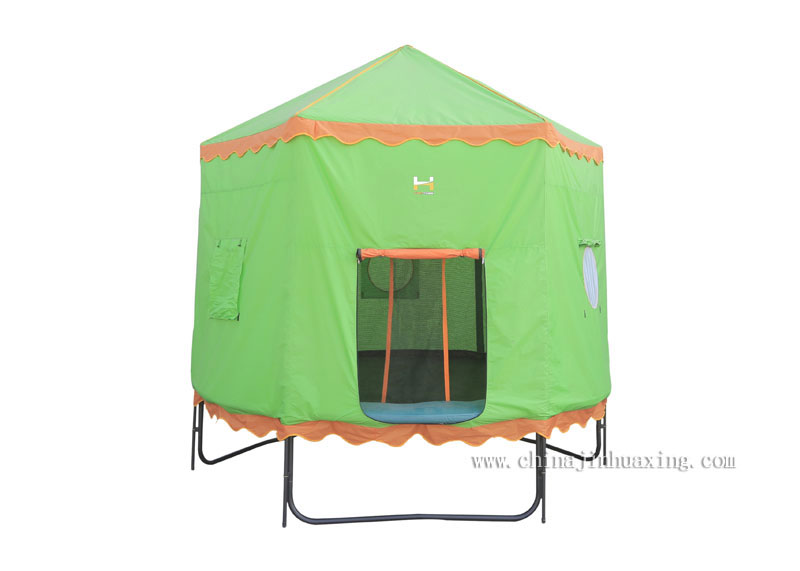 trampoline with tent